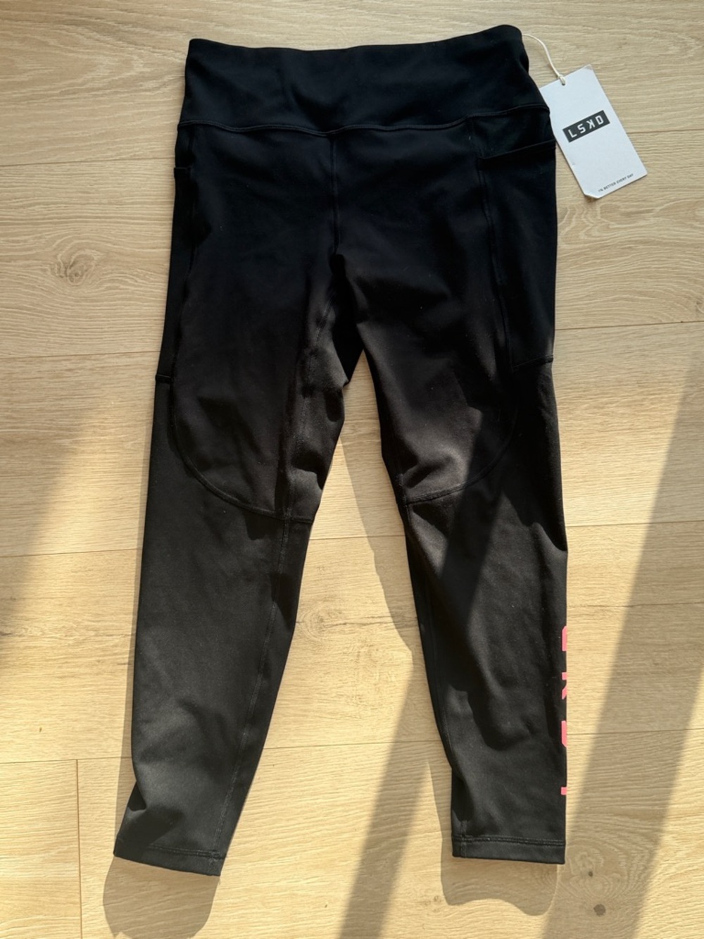 LSKD Women's Black High-Waist Performance Leggings